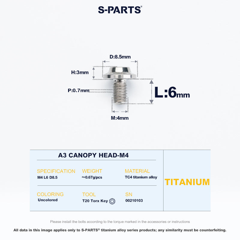 A3 Canopy Head M4 D8.5