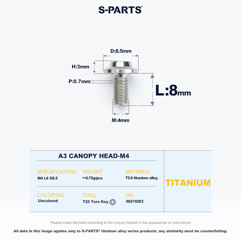 A3 Canopy Head M4 D8.5