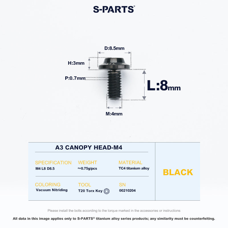A3 Canopy Head M4 D8.5