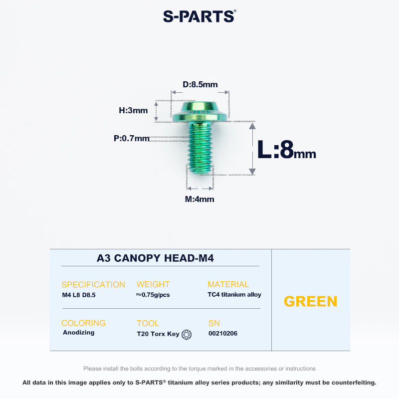 A3 Canopy Head M4 D8.5