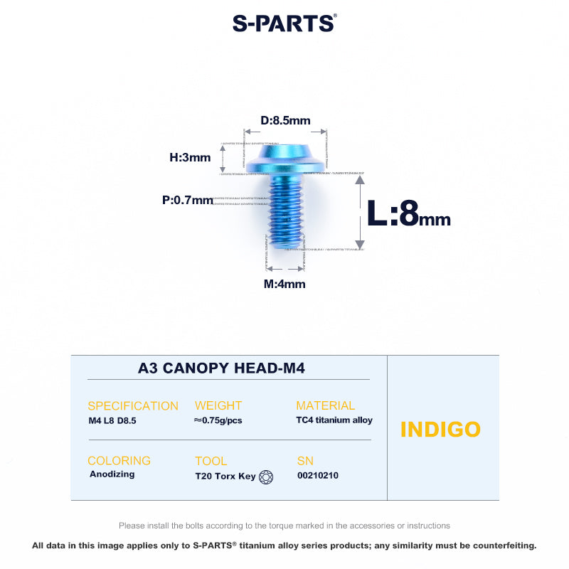 A3 Canopy Head M4 D8.5