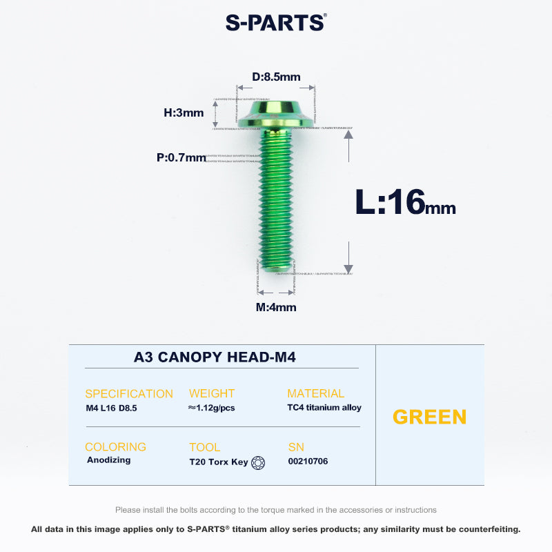 A3 Canopy Head M4 D8.5