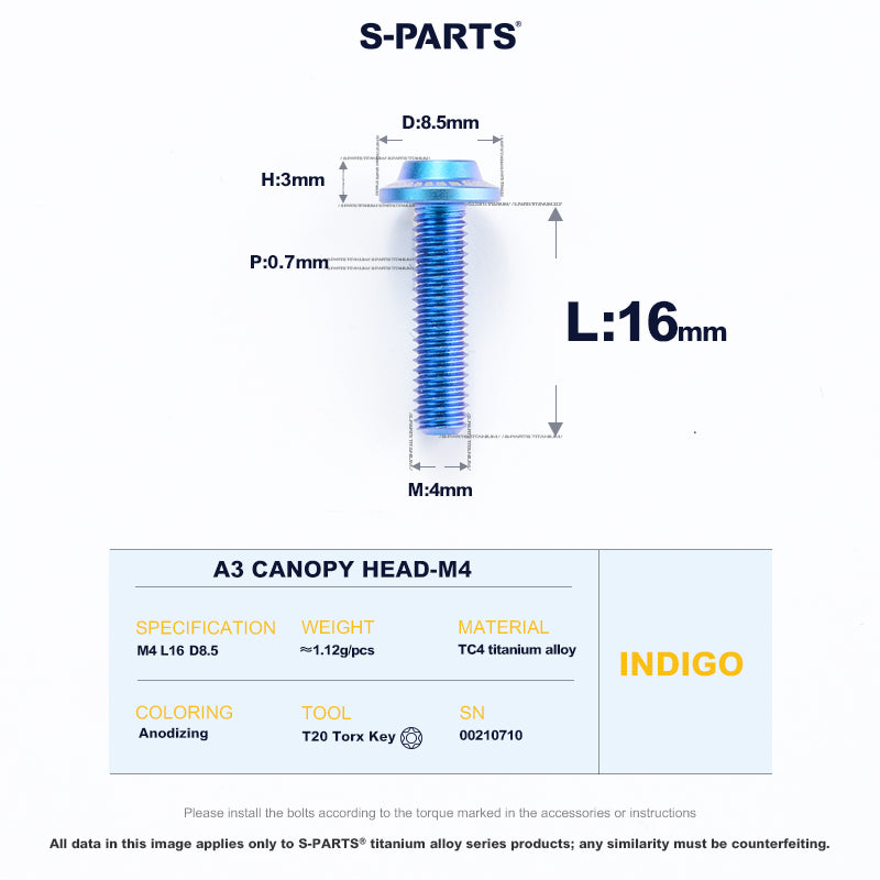 A3 Canopy Head M4 D8.5