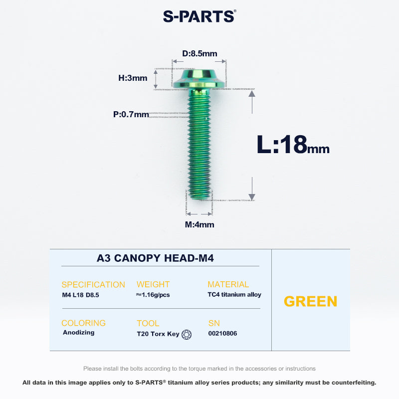 A3 Canopy Head M4 D8.5