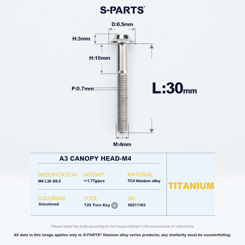A3 Canopy Head M4 D8.5