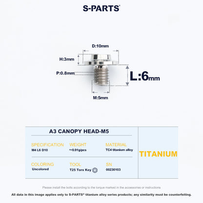 A3 Canopy Head M5 D10