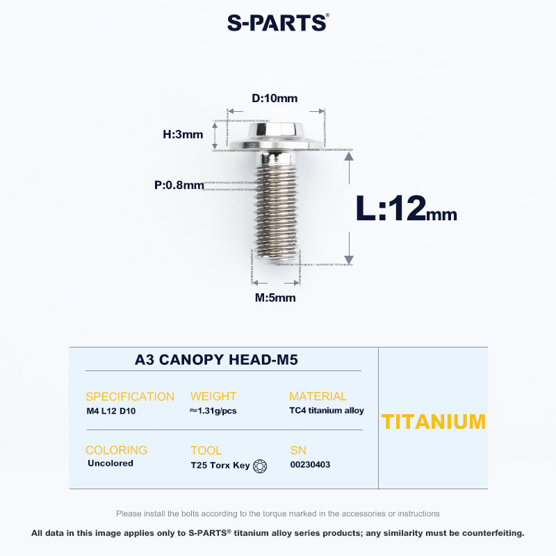 A3 Canopy Head M5 D10