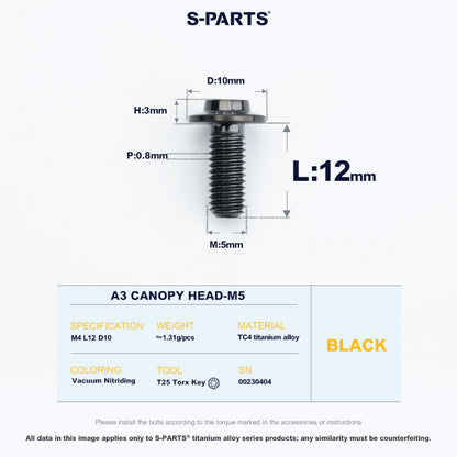 A3 Canopy Head M5 D10
