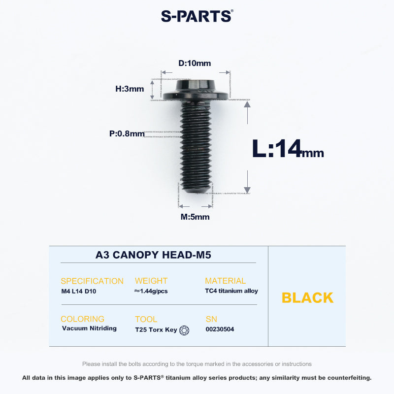A3 Canopy Head M5 D10