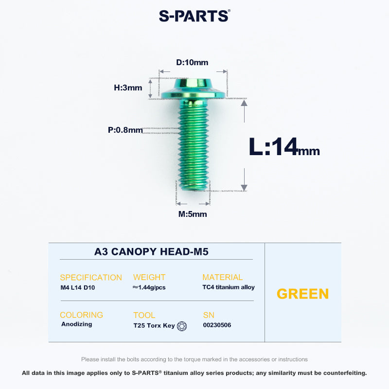 A3 Canopy Head M5 D10