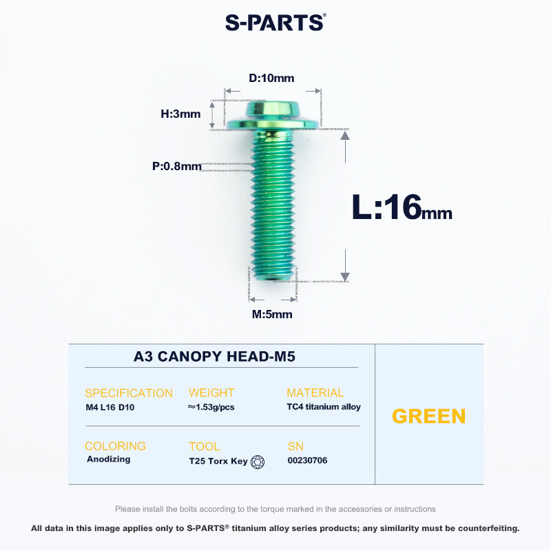 A3 Canopy Head M5 D10