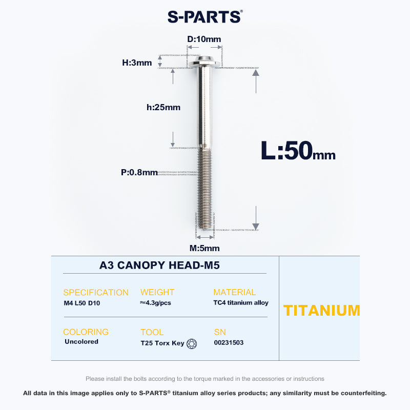 A3 Canopy Head M5 D10