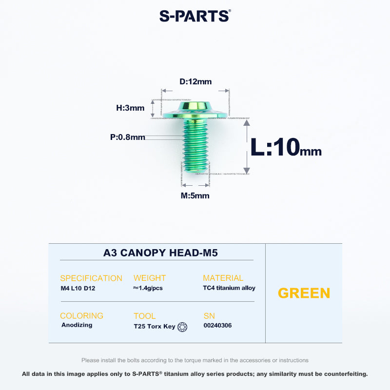 A3 Canopy Head M5 D12