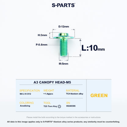 A3 Canopy Head M5 D12