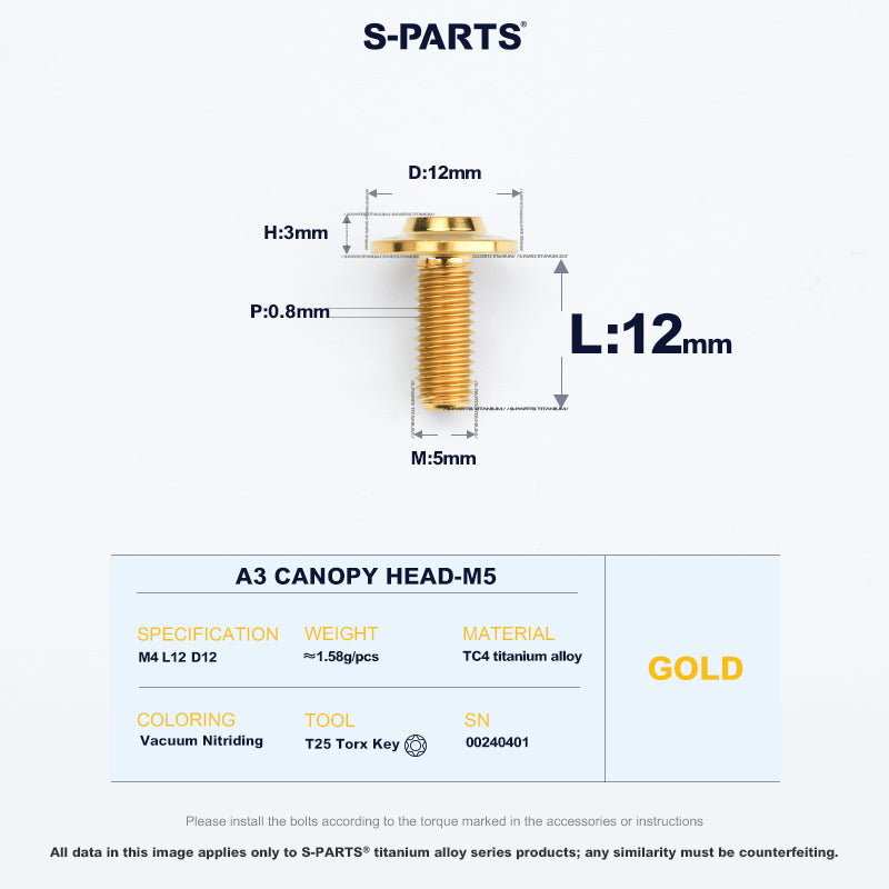 A3 Canopy Head M5 D12