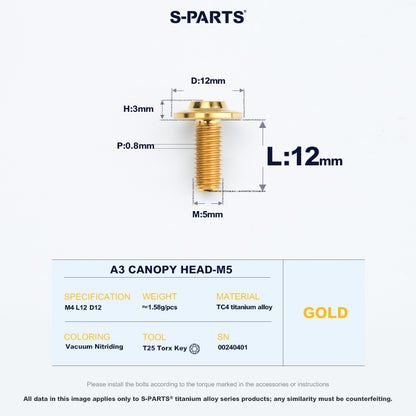 A3 Canopy Head M5 D12