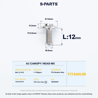 A3 Canopy Head M5 D12
