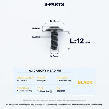 A3 Canopy Head M5 D12