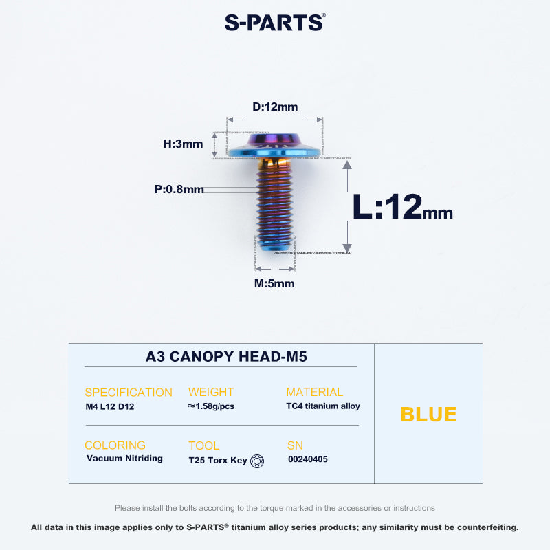 A3 Canopy Head M5 D12