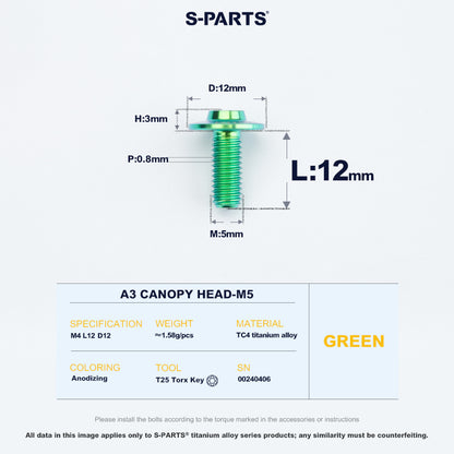 A3 Canopy Head M5 D12