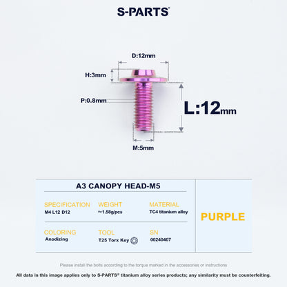 A3 Canopy Head M5 D12