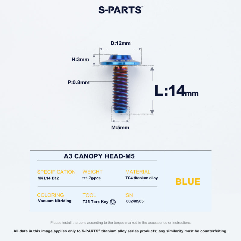 A3 Canopy Head M5 D12