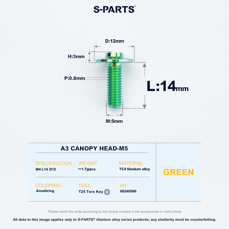 A3 Canopy Head M5 D12