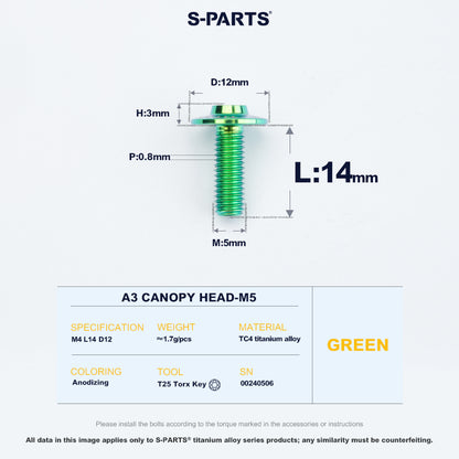 A3 Canopy Head M5 D12