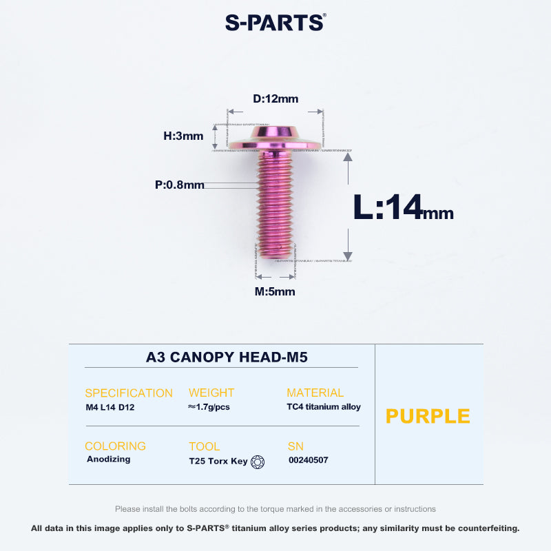 A3 Canopy Head M5 D12
