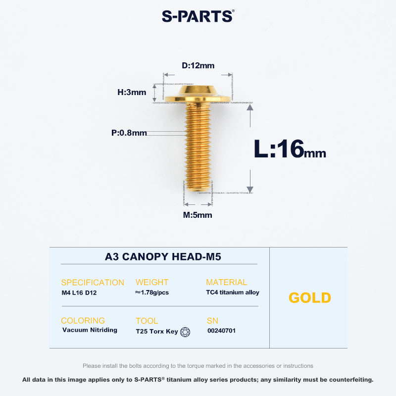 A3 Canopy Head M5 D12