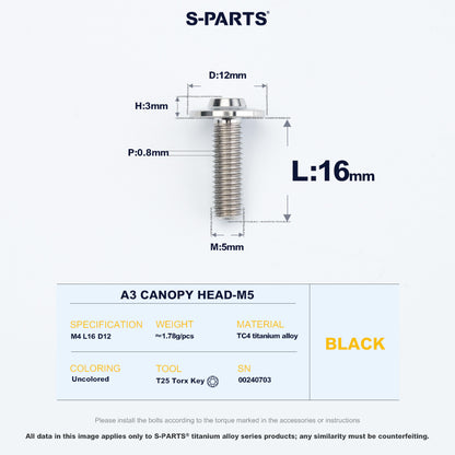 A3 Canopy Head M5 D12