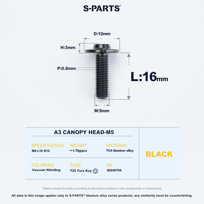 A3 Canopy Head M5 D12