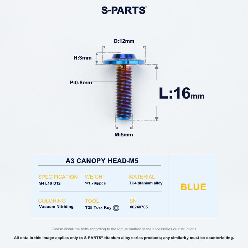 A3 Canopy Head M5 D12