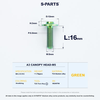 A3 Canopy Head M5 D12
