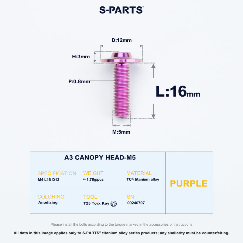 A3 Canopy Head M5 D12