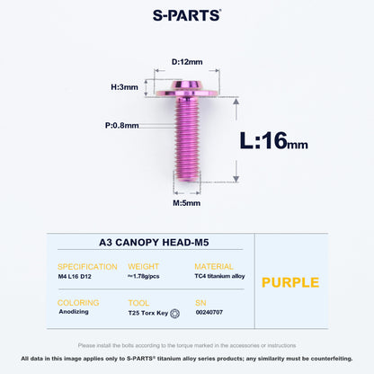A3 Canopy Head M5 D12