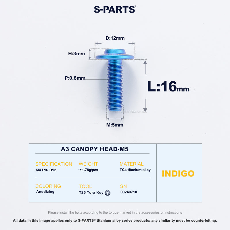 A3 Canopy Head M5 D12