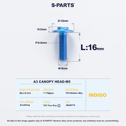 A3 Canopy Head M5 D12