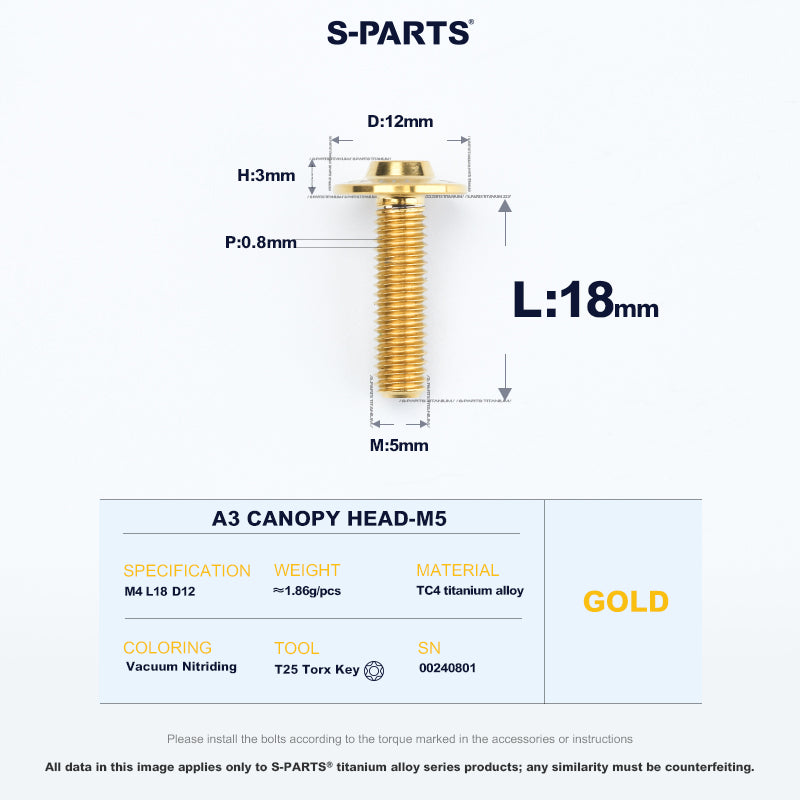 A3 Canopy Head M5 D12