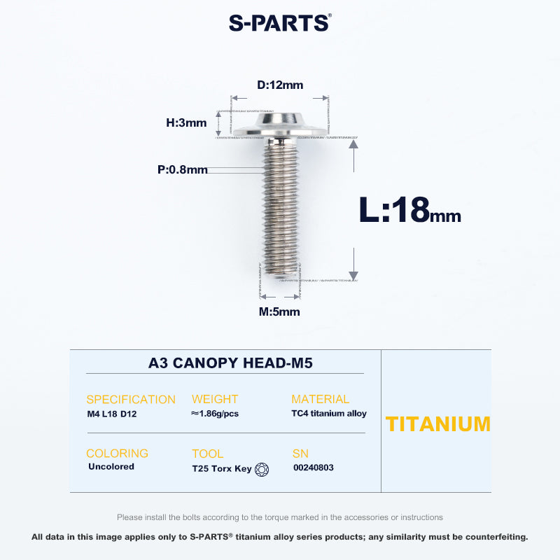 A3 Canopy Head M5 D12