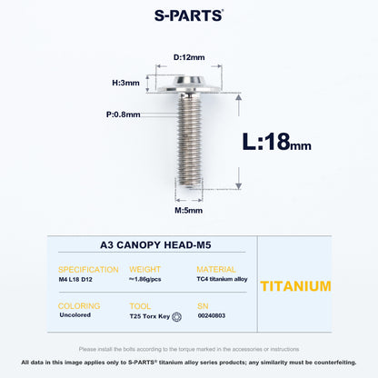 A3 Canopy Head M5 D12
