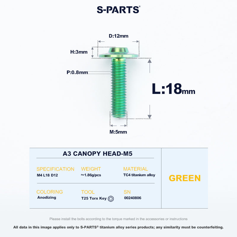 A3 Canopy Head M5 D12