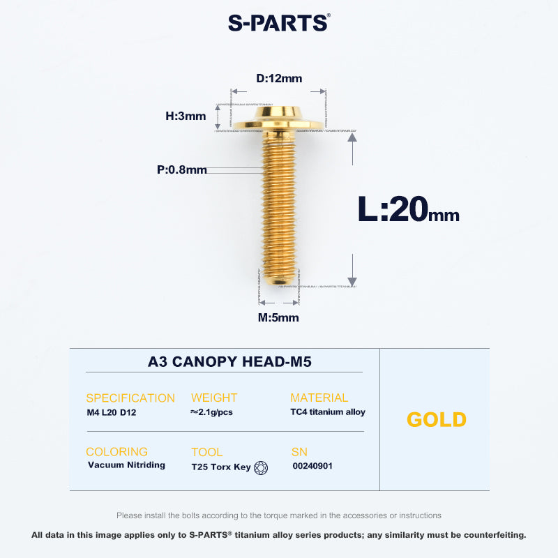 A3 Canopy Head M5 D12