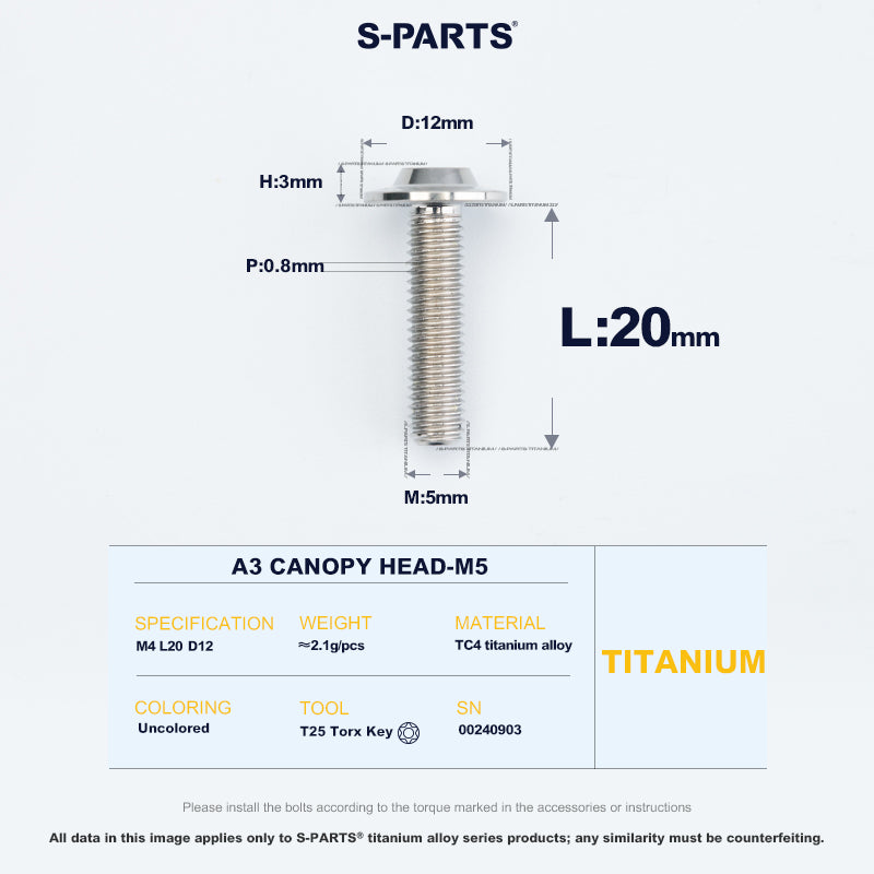 A3 Canopy Head M5 D12