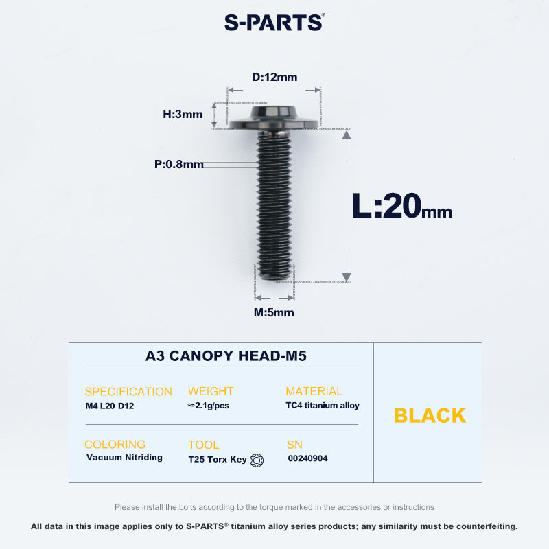A3 Canopy Head M5 D12