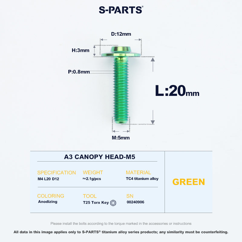 A3 Canopy Head M5 D12