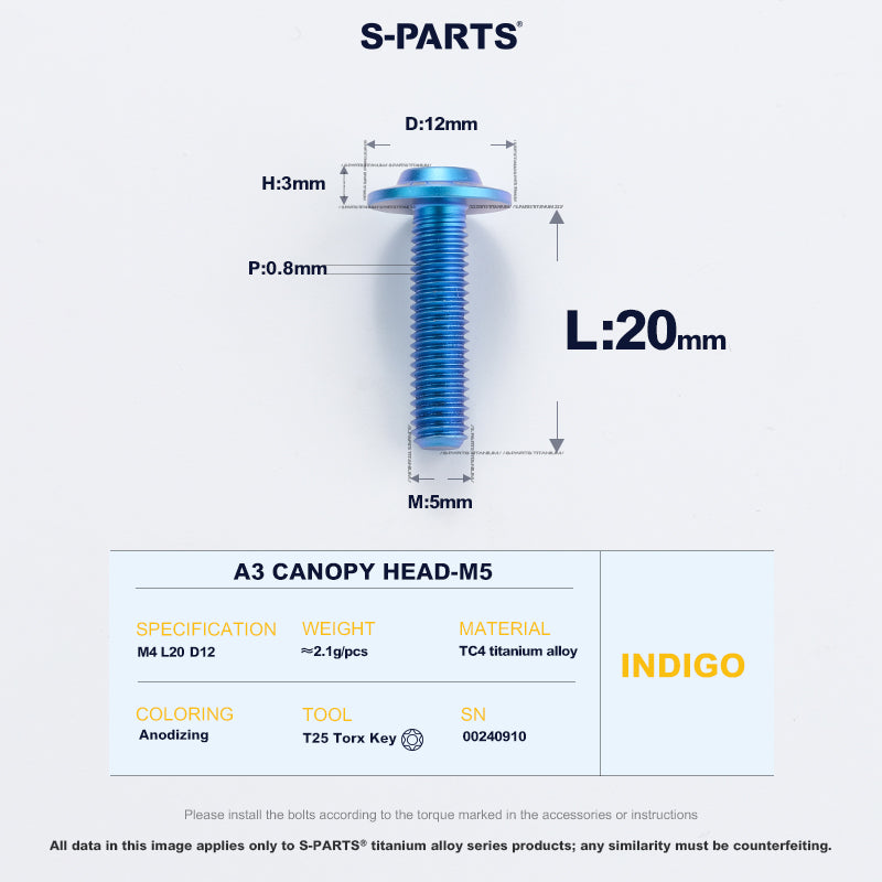 A3 Canopy Head M5 D12