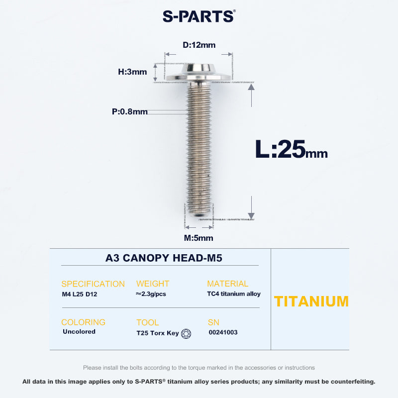 A3 Canopy Head M5 D12
