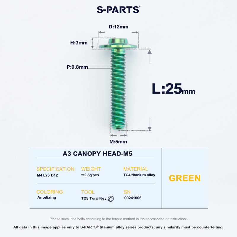 A3 Canopy Head M5 D12