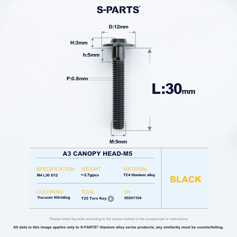 A3 Canopy Head M5 D12